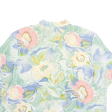 IMAGE Womens Printed Blouse Green Collared Floral 2XL