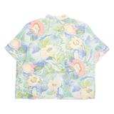 IMAGE Womens Printed Blouse Green Collared Floral 2XL
