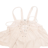 VERA & LUCY Womens Cropped Top Pink Sleeveless M
