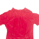 SUSAN HUTTEN Womens Blouse Red Collared M