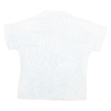 GIOVELLI Womens Printed Blouse Blue Collared Crazy Pattern M