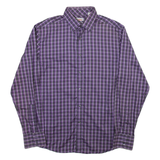 TED BAKER Mens Shirt Purple Check Long Sleeve L
