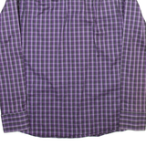 TED BAKER Mens Shirt Purple Check Long Sleeve L
