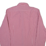 HUGO BOSS Mens Shirt Red Gingham Long Sleeve L