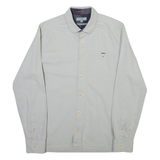 TED BAKER Mens Plain Shirt Grey Long Sleeve M