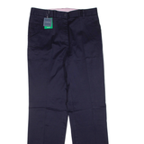 LANDS END Womens Trousers Blue Regular Straight W32 L33