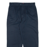 DUNLOP Mens Trousers Blue Regular Straight W34 L27