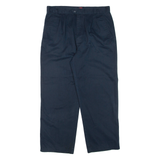 DUNLOP Mens Trousers Blue Regular Straight W34 L27