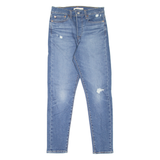 LEVI'S Wedgie BIG E Womens Jeans Blue Slim Skinny Stone Wash W28 L27
