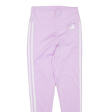 ADIDAS Womens Leggings Purple Skinny S W22 L26