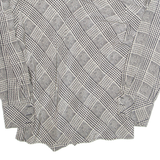 PETER HAHM Womens Printed Blouse White Long Sleeve Silk Crazy Pattern M