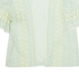 Womens Printed Blouse Green Floral M