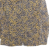 HABELLA Womens Printed Blouse Brown Collared Long Sleeve Viscose Animal Print L
