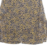 HABELLA Womens Printed Blouse Brown Collared Long Sleeve Viscose Animal Print L
