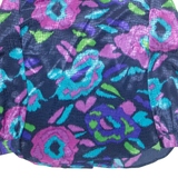 Womens Printed Blouse Blue Collared Long Sleeve Crazy Pattern L