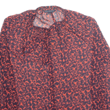 FRENCH CONNECTION Womens Printed Blouse Red Long Sleeve Animal Print M