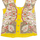 MAEVE Womens Printed Top Yellow Sleeveless Silk Floral XS