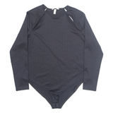 H&M Womens Bodysuit Blue Long Sleeve XL