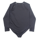 H&M Womens Bodysuit Blue Long Sleeve XL