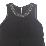 Womens Top Black Sleeveless Viscose M