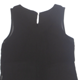 Womens Top Black Sleeveless Viscose M