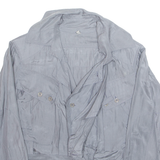 Womens Blouse Grey Collared Long Sleeve S