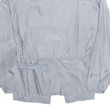 Womens Blouse Grey Collared Long Sleeve S