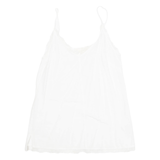 L.O.G.G Womens Camisole Top White Sleeveless Viscose M