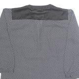 H&M Womens Printed Blouse Black V-Neck Long Sleeve Fair Isle S