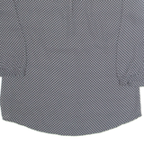H&M Womens Printed Blouse Black V-Neck Long Sleeve Fair Isle S