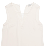 Womens Top Cream V-Neck M