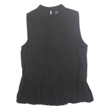 ZEBRA Womens Top Black Sleeveless XS