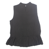 ZEBRA Womens Top Black Sleeveless XS