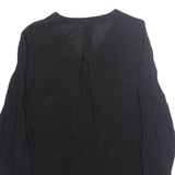 ESMARA Womens Blouse Black V-Neck Long Sleeve Viscose M