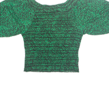 OASIS Womens Printed Top Green Animal Print S