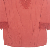 ZEBRA Womens Blouse Pink Long Sleeve S