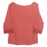 ZEBRA Womens Blouse Pink Long Sleeve S