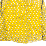 Womens Printed Blouse Yellow Long Sleeve Spotted S