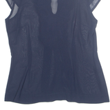 H&M Womens Top Blue V-Neck Sleeveless M