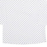 Womens Printed Blouse White V-Neck Long Sleeve Floral M