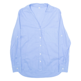 Womens Shirt Blue V-Neck Long Sleeve XS