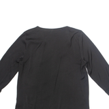 H&M Womens Blouse Black V-Neck Long Sleeve S