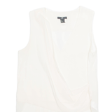 H&M Womens Top White V-Neck Sleeveless XS