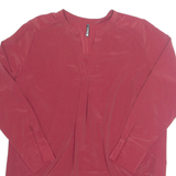 CHICOREE Womens Blouse Red V-Neck Long Sleeve XL