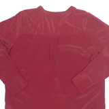 CHICOREE Womens Blouse Red V-Neck Long Sleeve XL