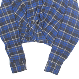 ZARA Womens Printed Blouse Blue Collared Long Sleeve Plaid L
