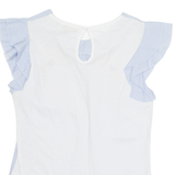 ROSEBUD Womens Printed Top Blue Sleeveless Striped S