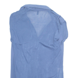 BCBGMAXAZRIA Womens Top Blue V-Neck Sleeveless M
