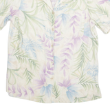 ALFRED DUNNER Womens Printed Shirt White Collared Linen Floral M