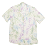ALFRED DUNNER Womens Printed Shirt White Collared Linen Floral M